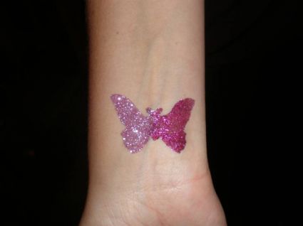 Glitter Butterfly Tattoo Image